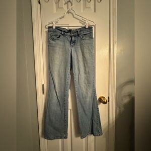 New York & Company Light Blue Flare Jeans